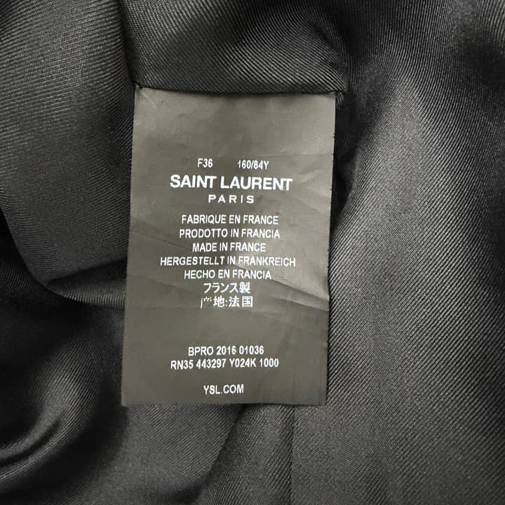 SAINT LAURENT One-Shoulder Black Dress