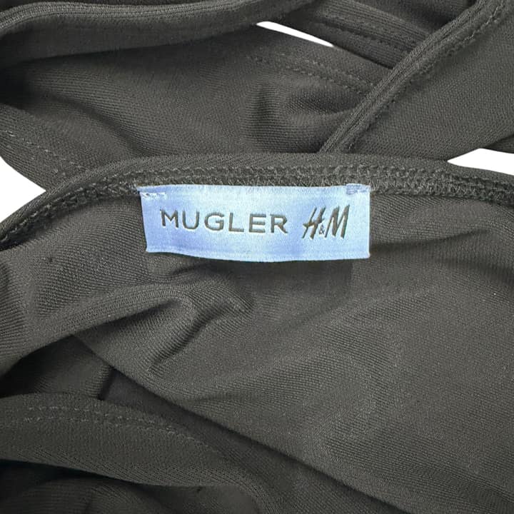 MUGLER X H&M Black Ruched Dress