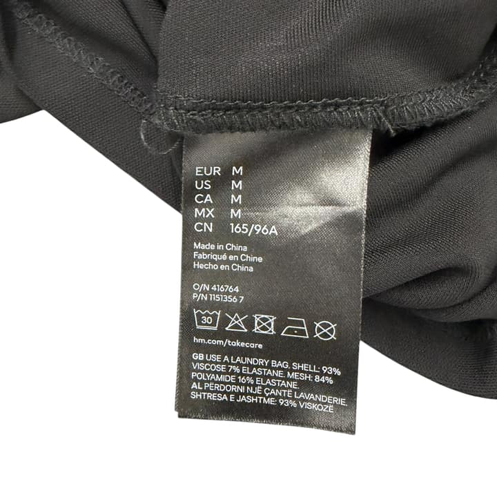 MUGLER X H&M Black Ruched Dress