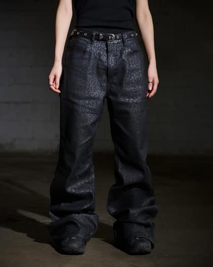 Leopard Denim Jeans