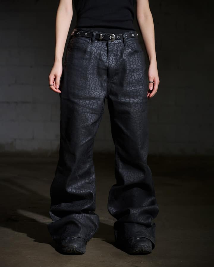 Leopard Denim Jeans