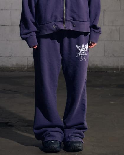 NPC Washed Flared Sweat Pants (NAVY)