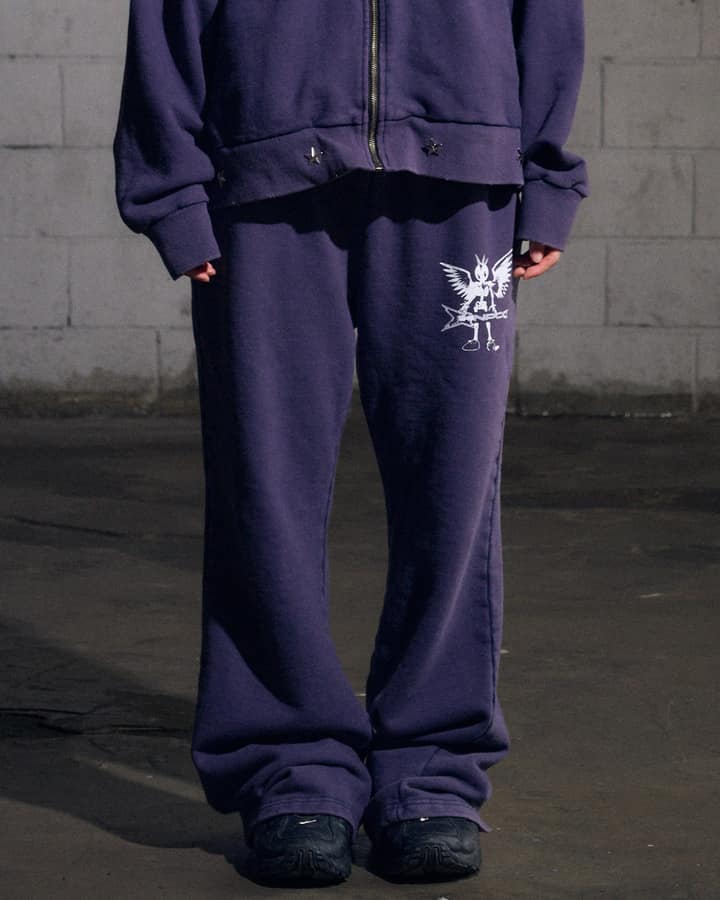 NPC Washed Flared Sweat Pants (NAVY)