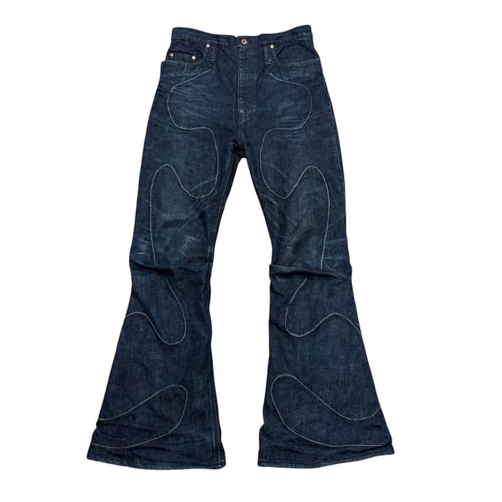KOZABURO Flared Denim Pants
