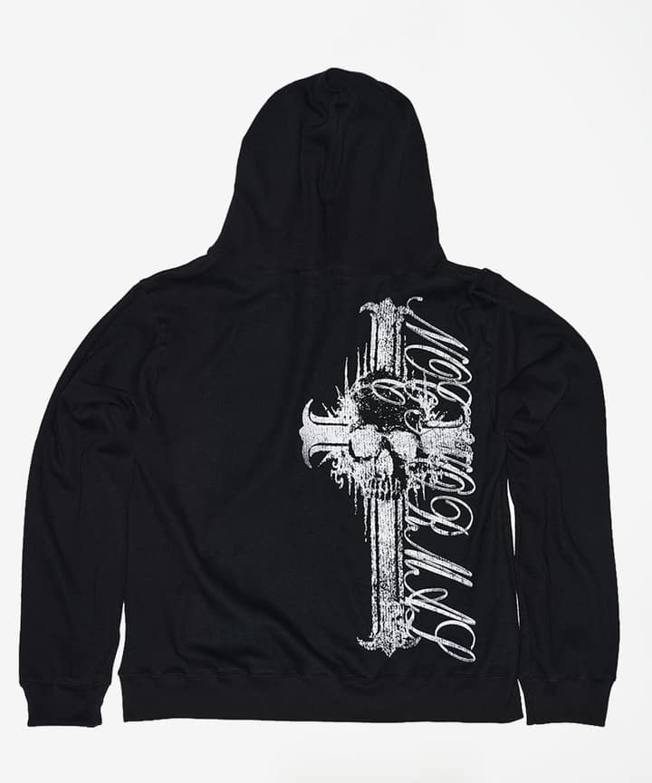 Skull Cross Waffle Hood Zipup