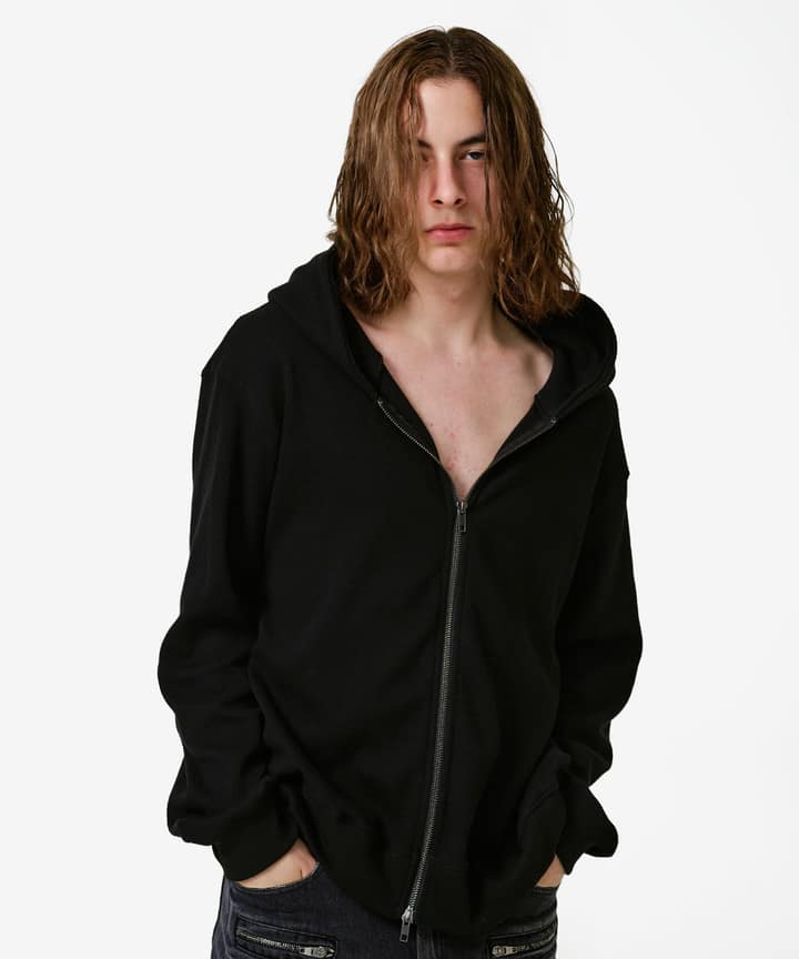 Skull Cross Waffle Hood Zipup