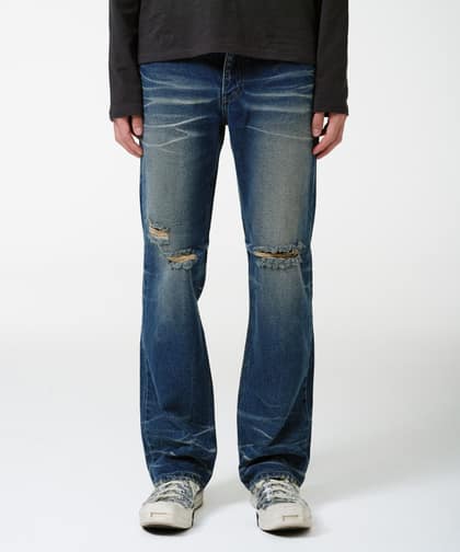 Vintage Cat Washed Denim Pants