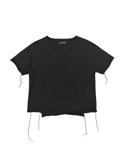 ASYMMETRIC T-SHIRT_BK