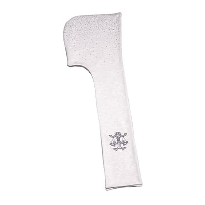 Crystal hooded scarf (White Melange)