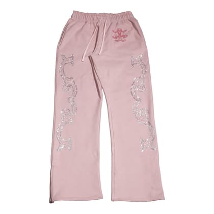 Crystal scale pants (Beige Pink)