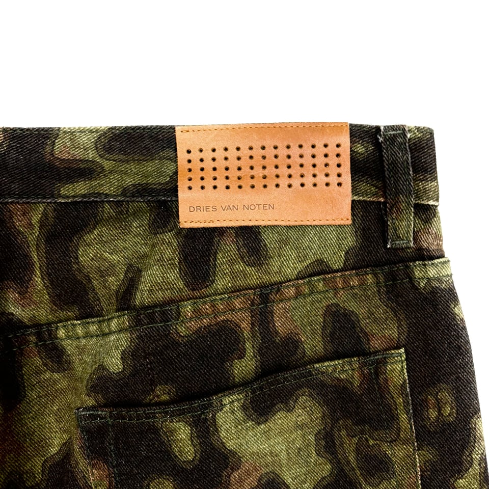 Dries Van Noten Camouflage Pattern Pants