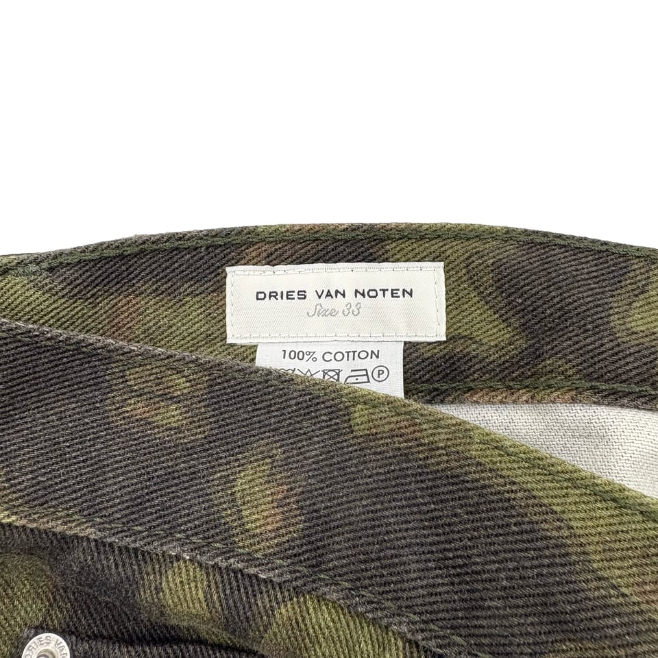 Dries Van Noten Camouflage Pattern Pants