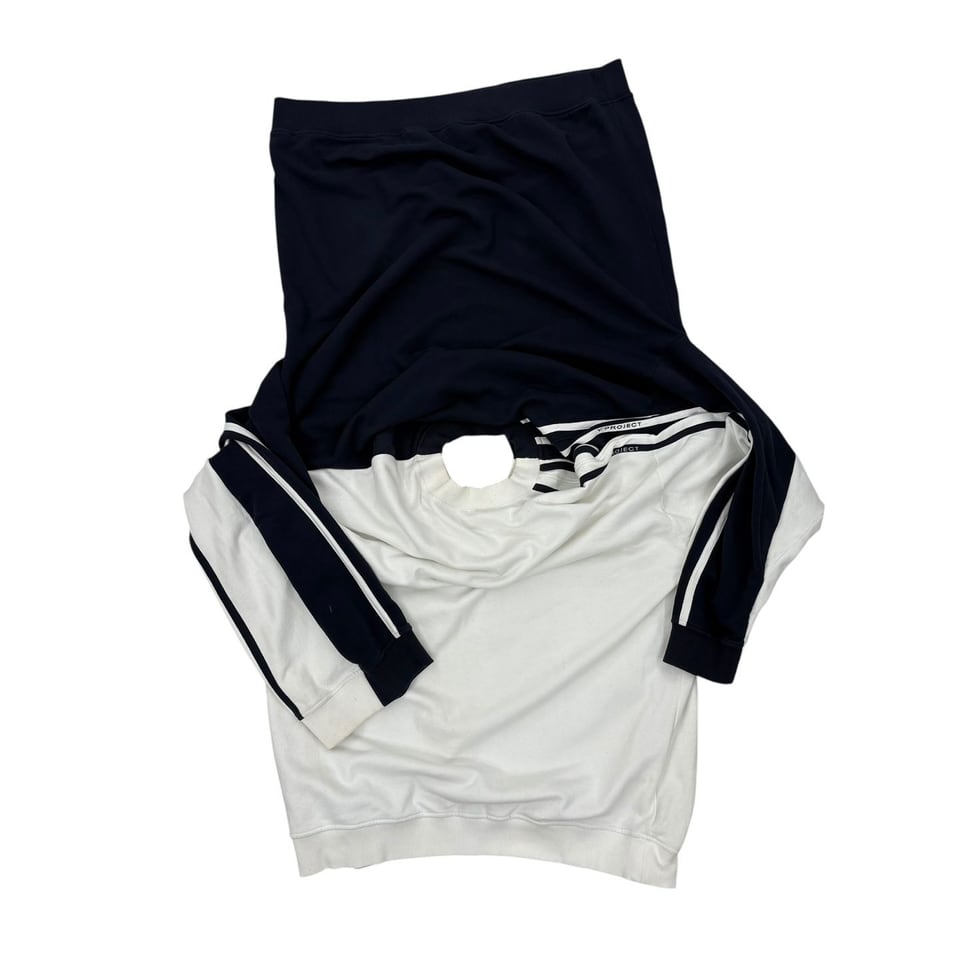 Y/Project AW18 Double Layer Sweatshirt Navy & White