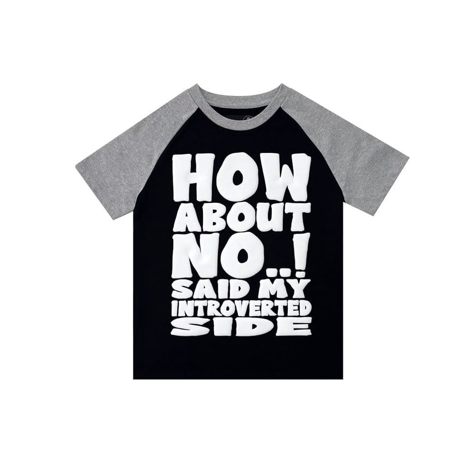 HOW ABOUT NO TEE (GREY/BLACK)