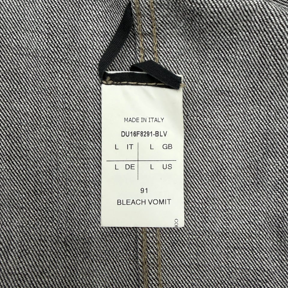 RICK OWENS Abstract Print Denim Jacket