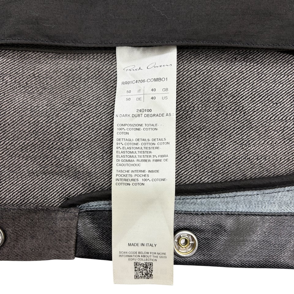 RICK OWENS Coated Detail Denim Jacket