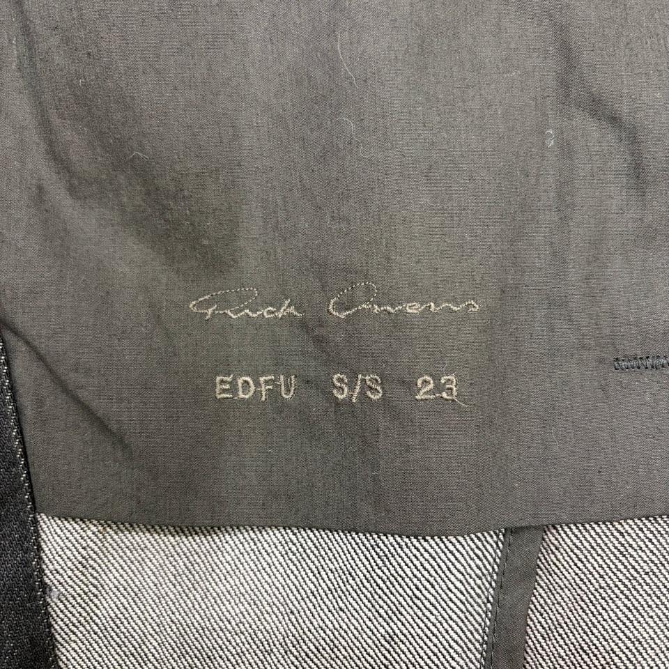 RICK OWENS Coated Detail Denim Jacket