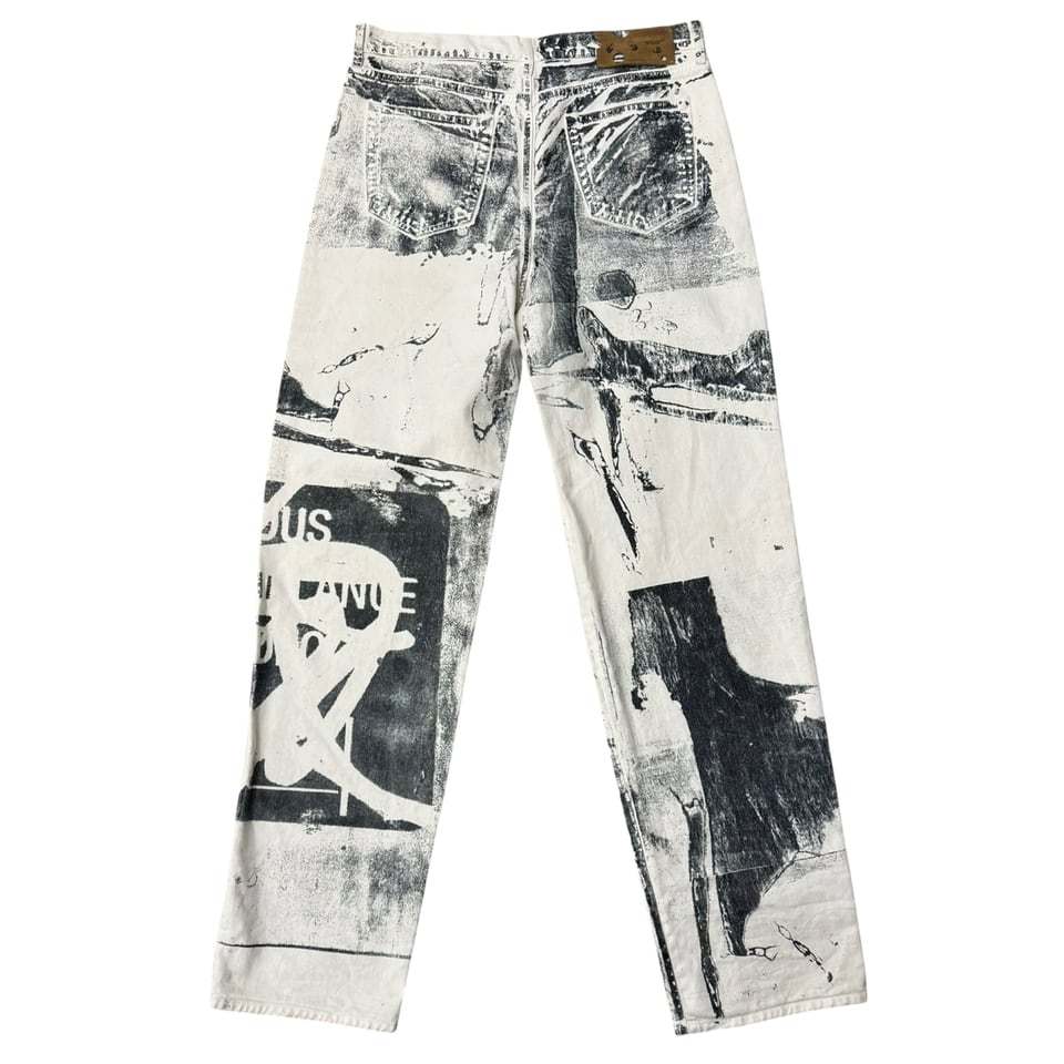 OFF-WHITE 彩绘图案牛仔裤