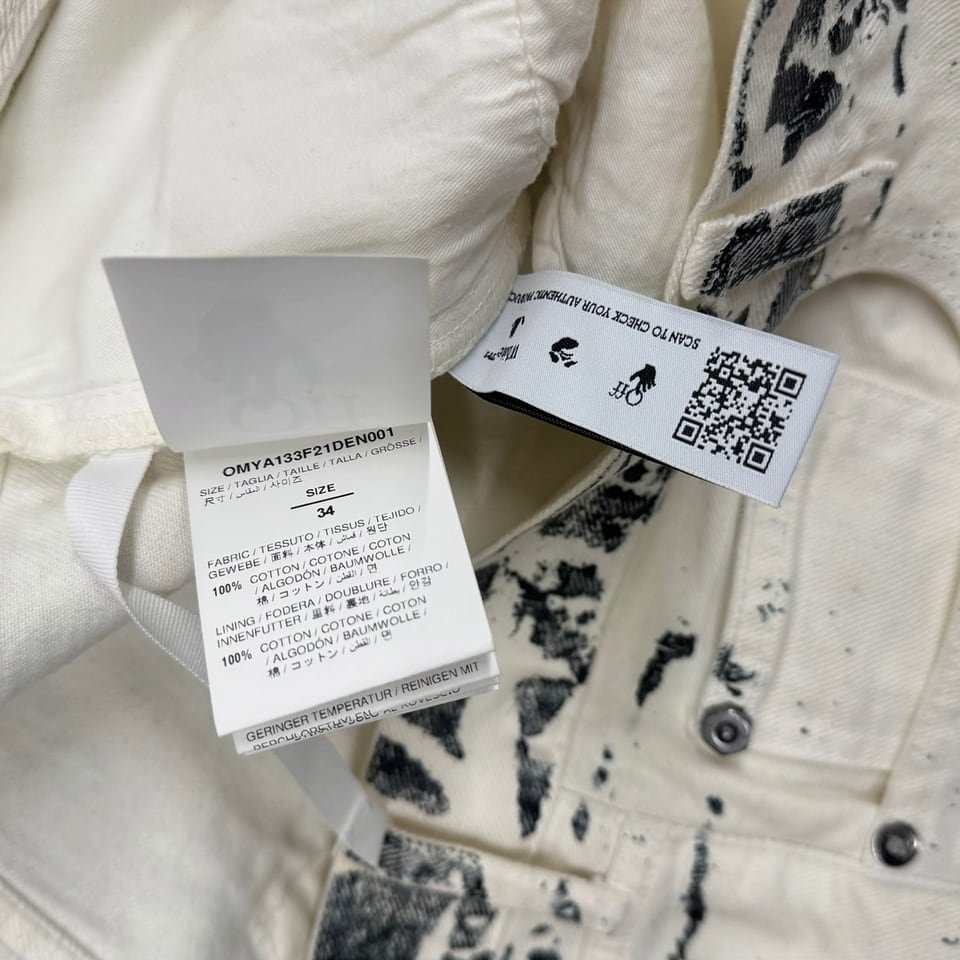 OFF-WHITE 彩绘图案牛仔裤