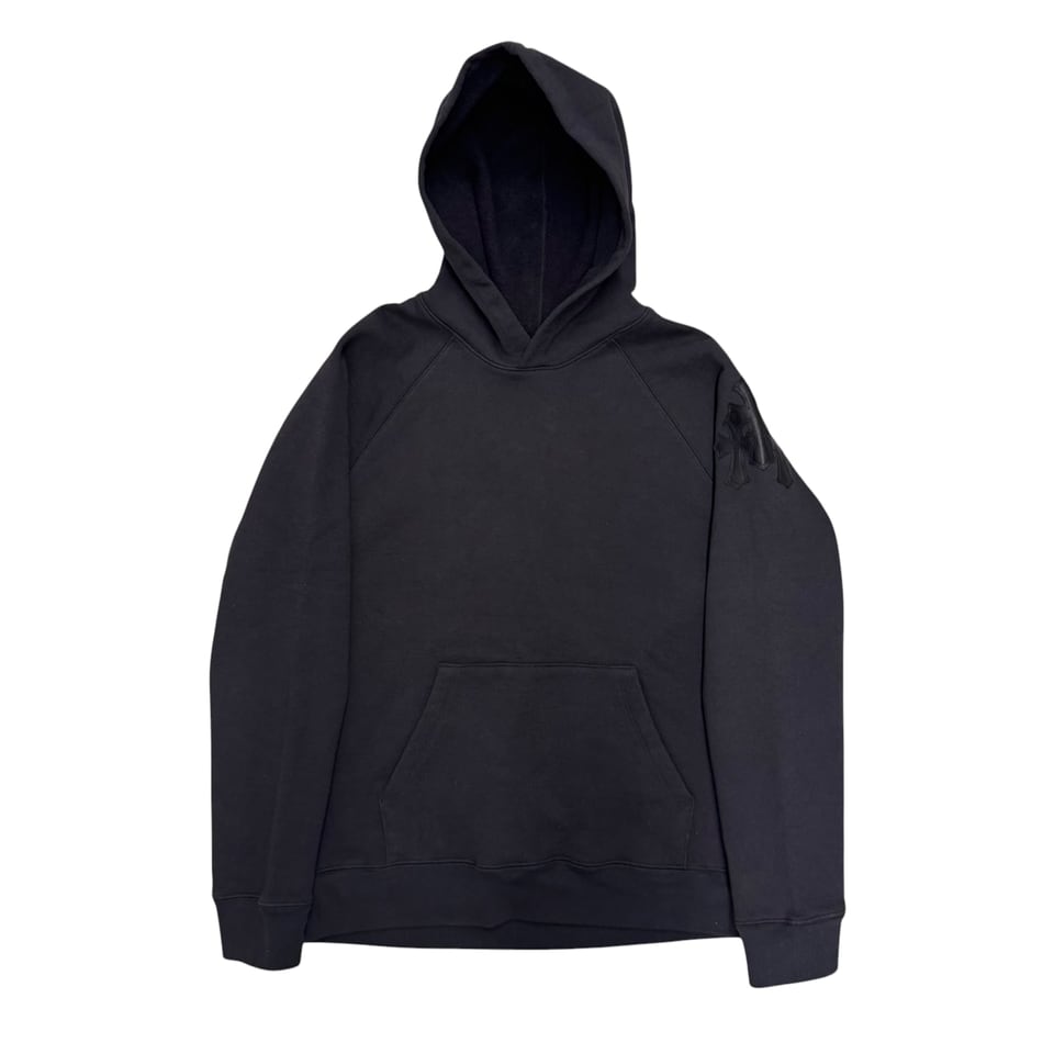 CHROME HEARTS Leather Cross Patch Hoodie