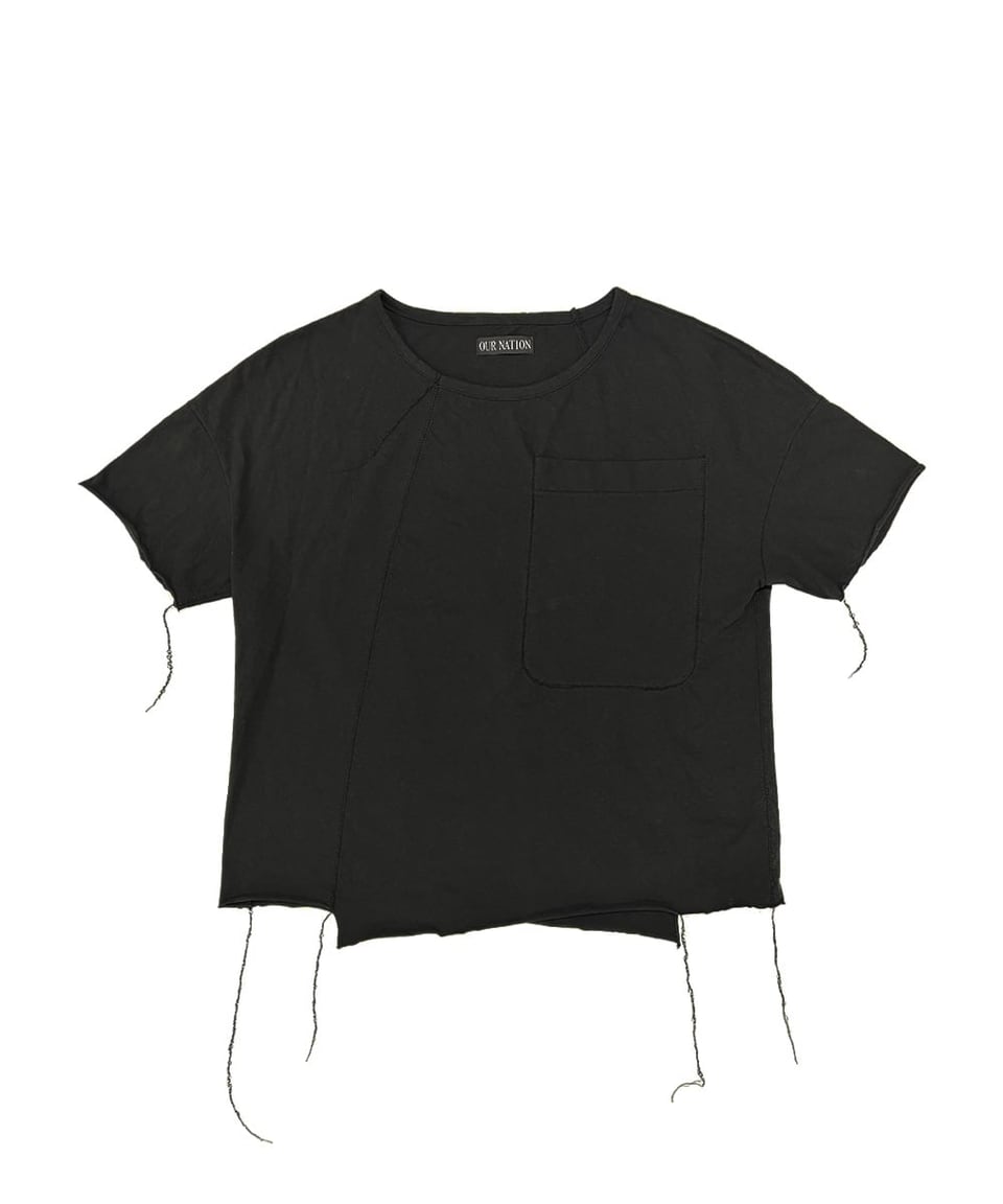 ASYMMETRIC T-SHIRT_BK
