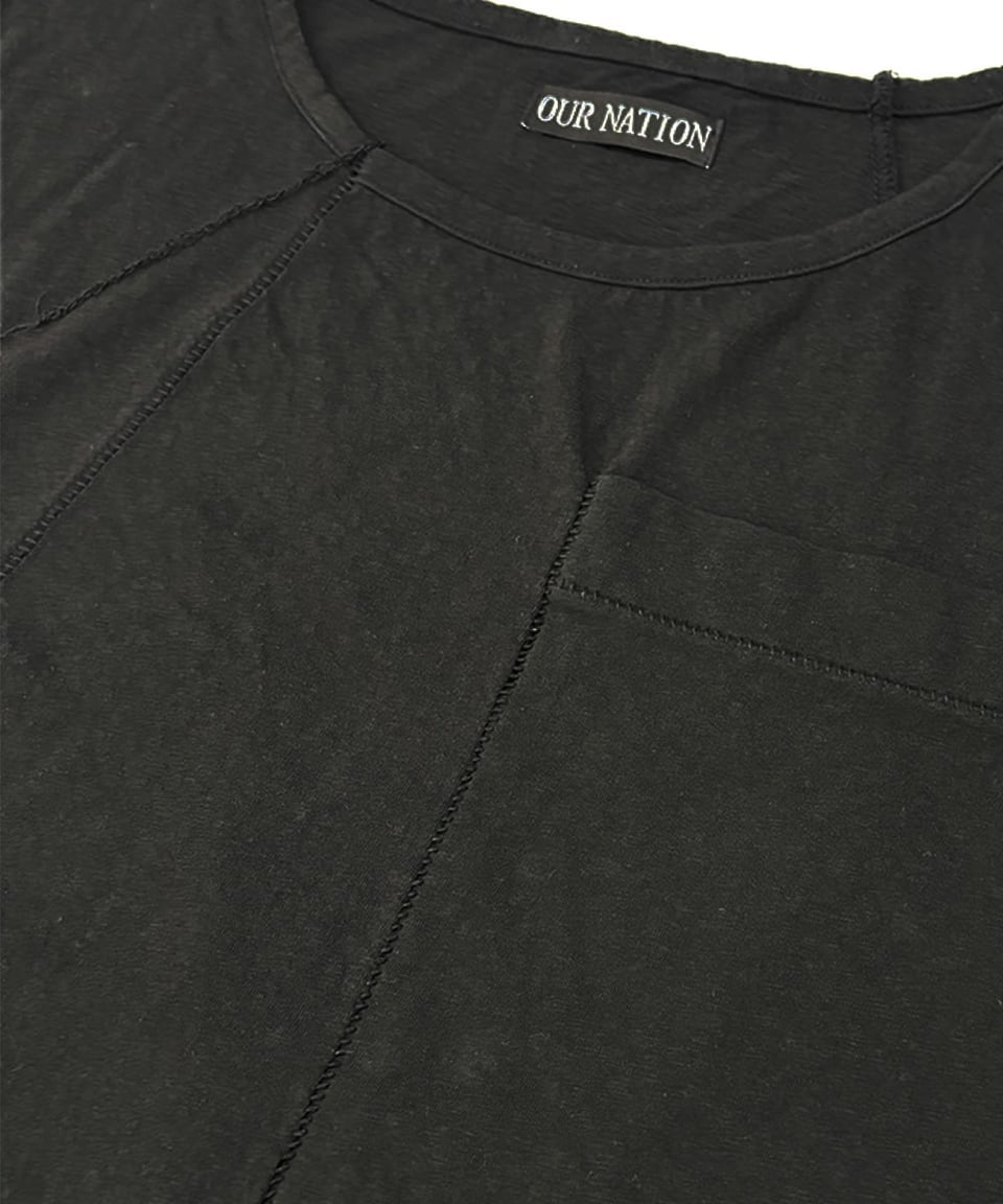 ASYMMETRIC T-SHIRT_BK