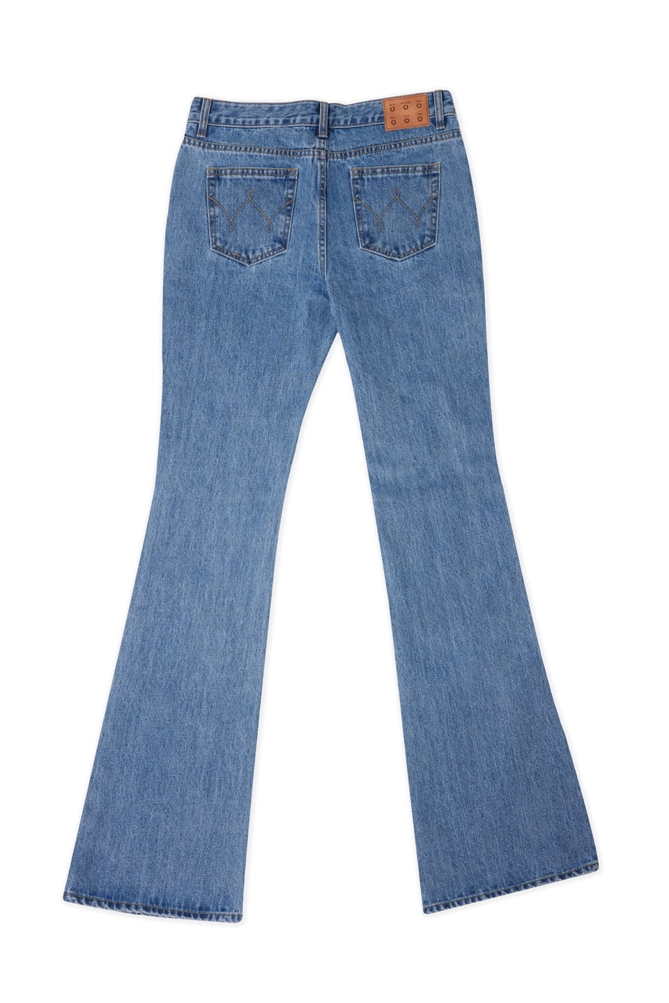 STUD BOOTCUT DENIM PANTS (LIGHT BLUE) WOMEN