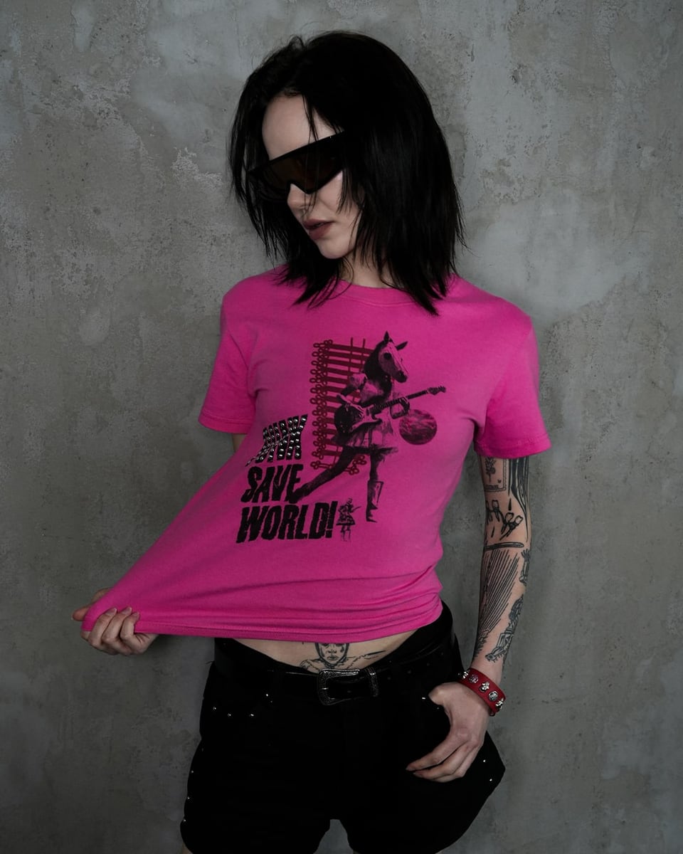 Punk Save World Tee (PINK)