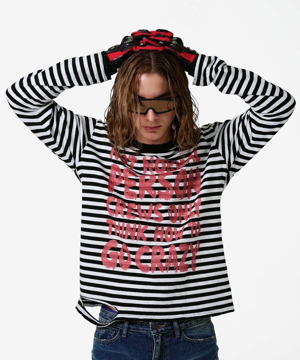 NPC Distressed Stripe Long Sleeve