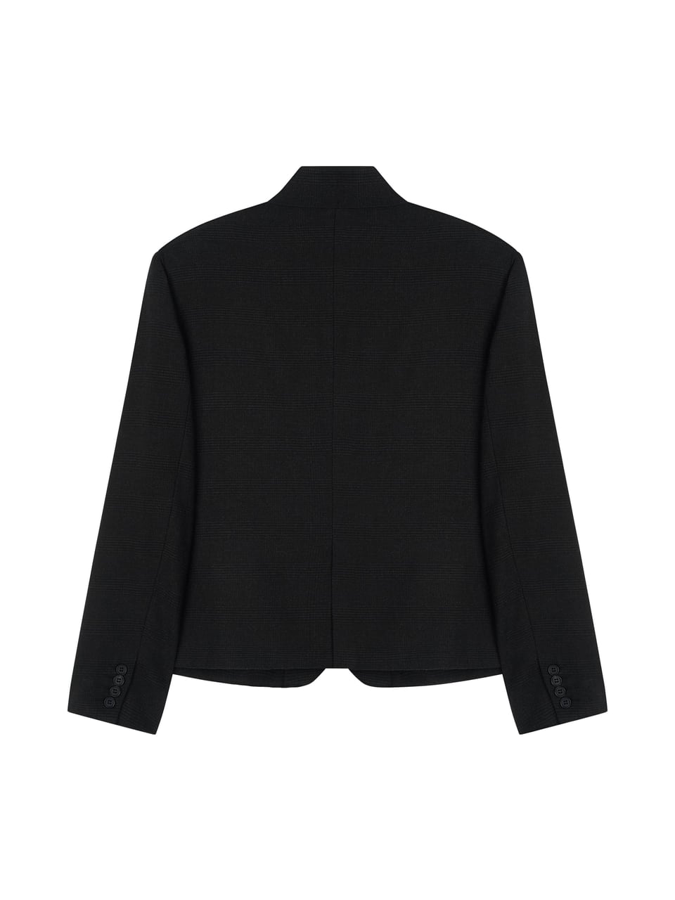 WOOL UNBALANCE BLAZER (BLACK)