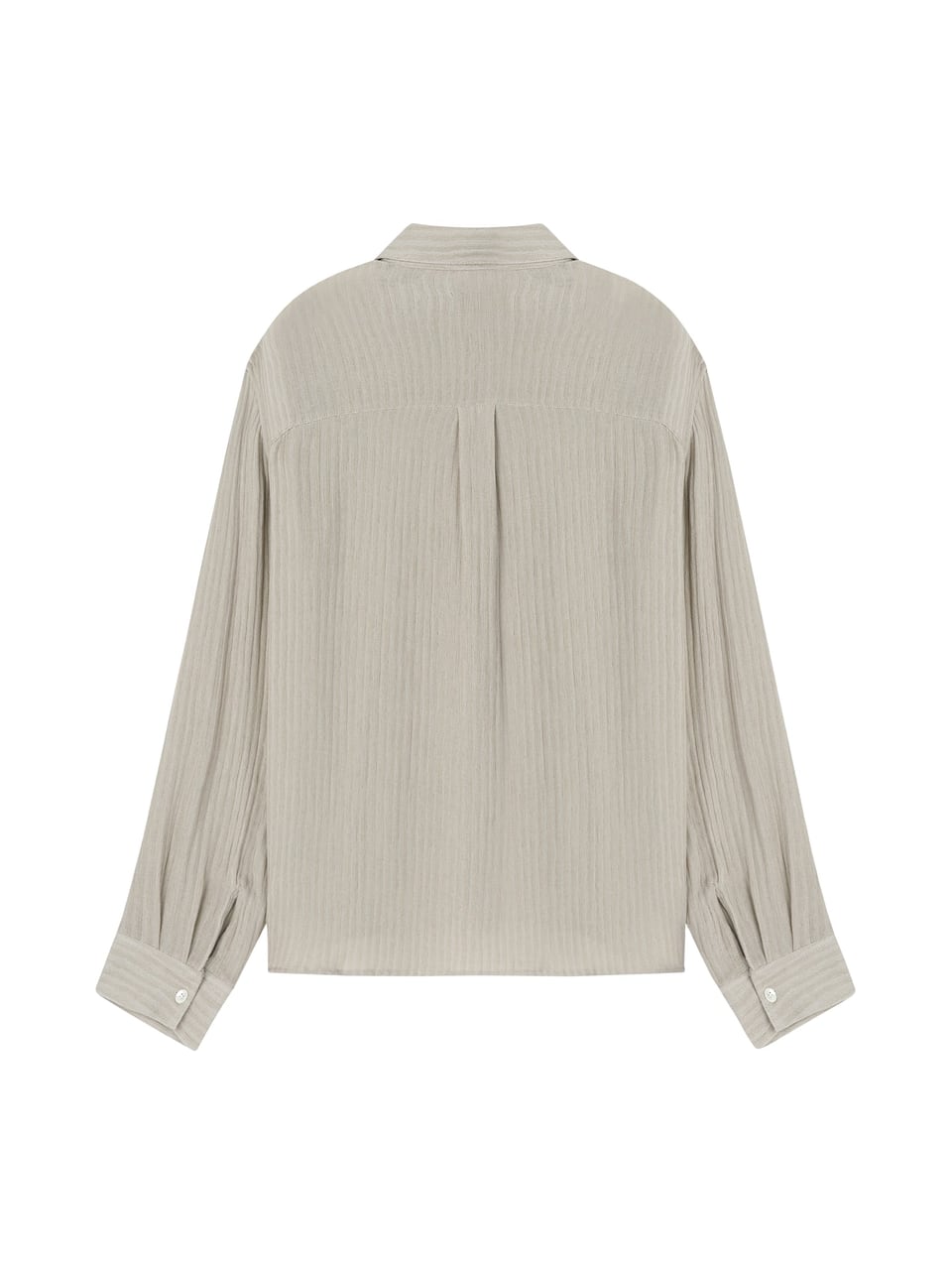 LINEN STRIPE SHIRT (SAND BEIGE)