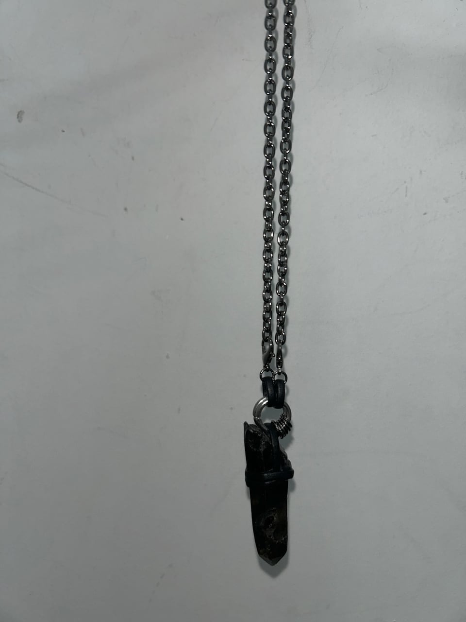 Unbalance smoky quartz necklace