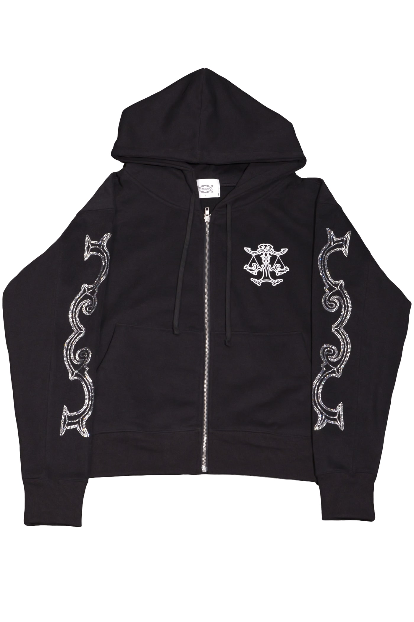 Crystal scale hooded zip-up (Black) 상세 이미지 1