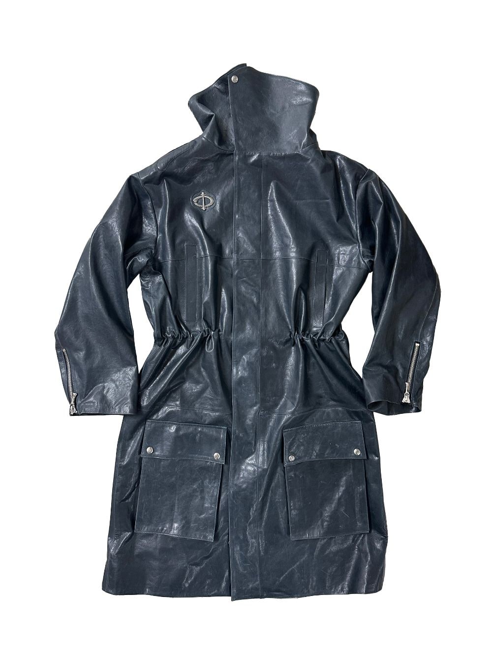 DEFIANT LEATHER COAT GRAY 상세 이미지 1