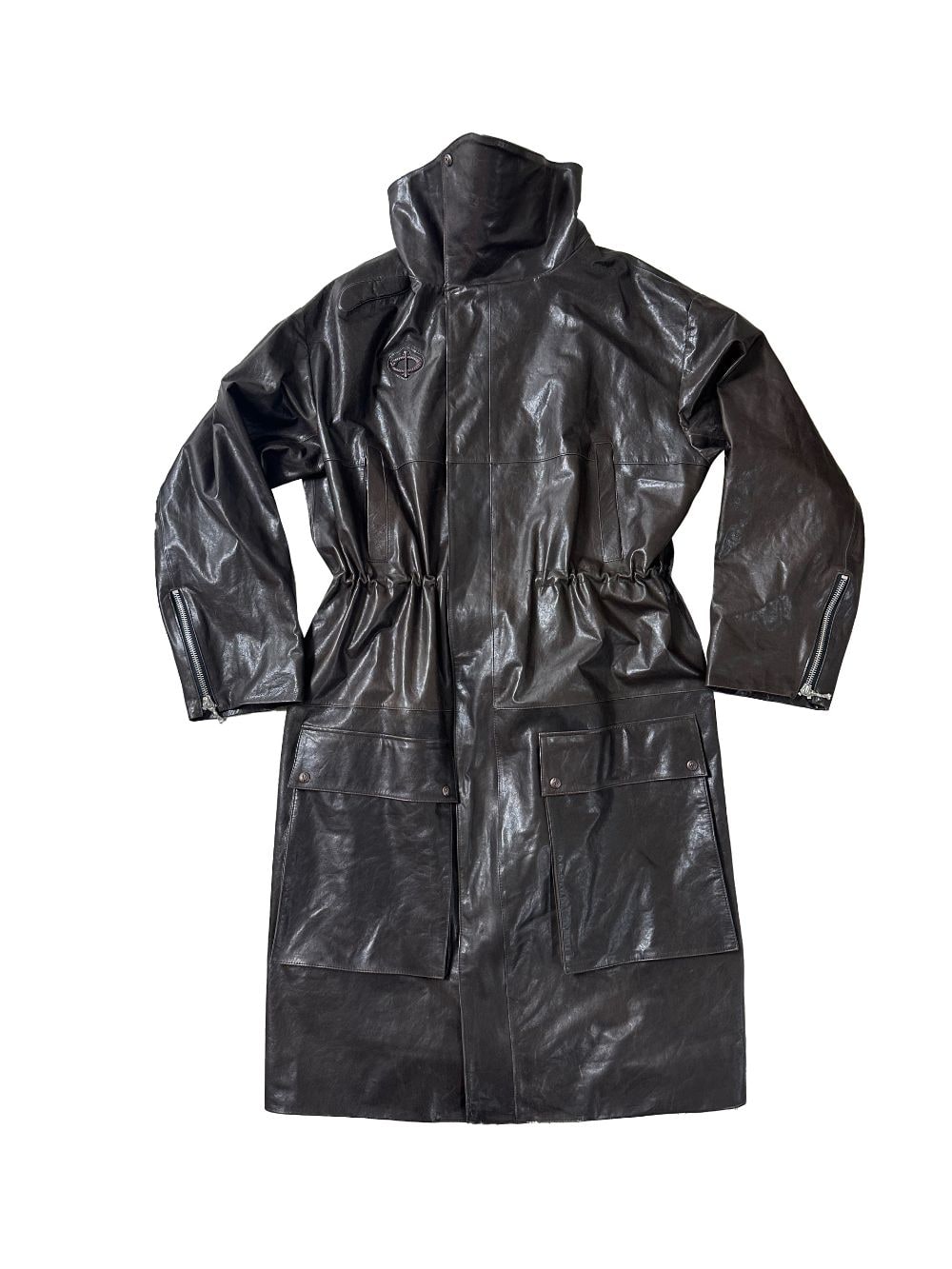 DEFIANT LEATHER COAT BROWN 상세 이미지 1