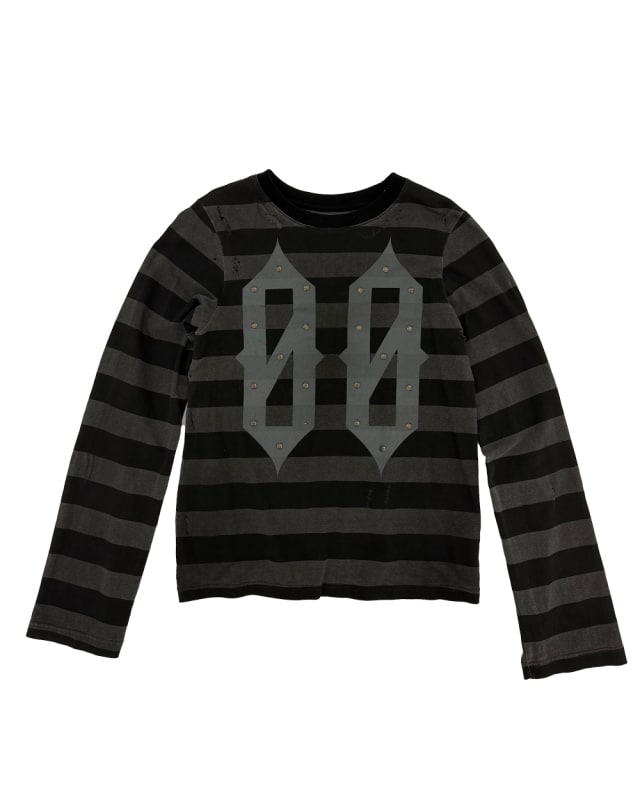 NAKRIN STRIPE LONG SLEEVE BLACK 상세 이미지 1