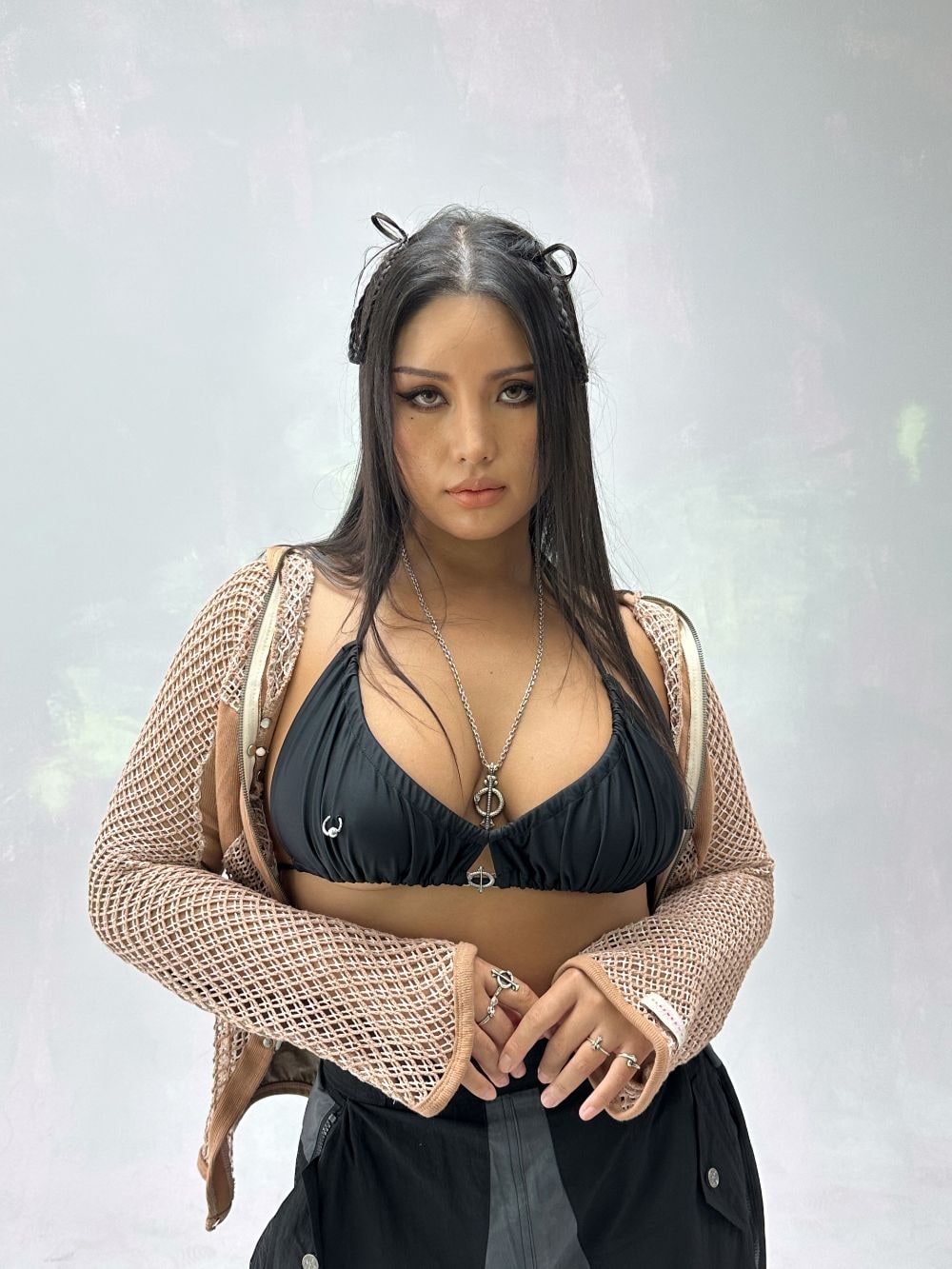 Y2KINI BIKINI SILVER BLACK 상세 이미지 1