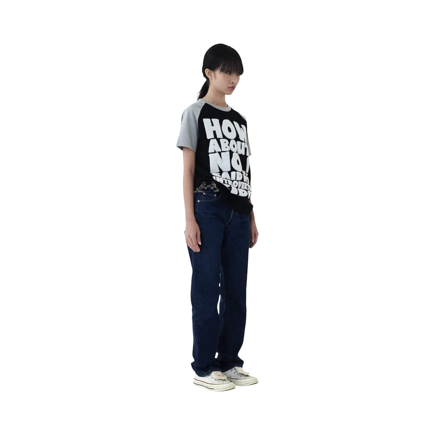 HOW ABOUT NO TEE (GREY/BLACK) 상세 이미지 2