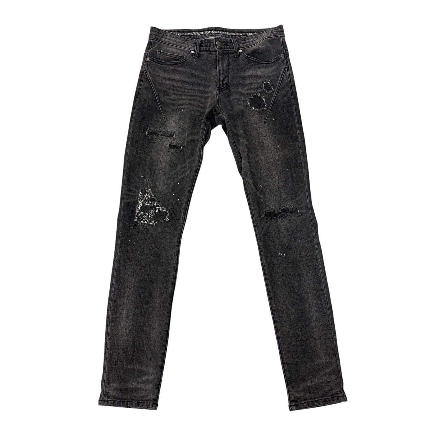 NUBER NINE X LOVELESS Distressed Black Jeans 상세 이미지 1