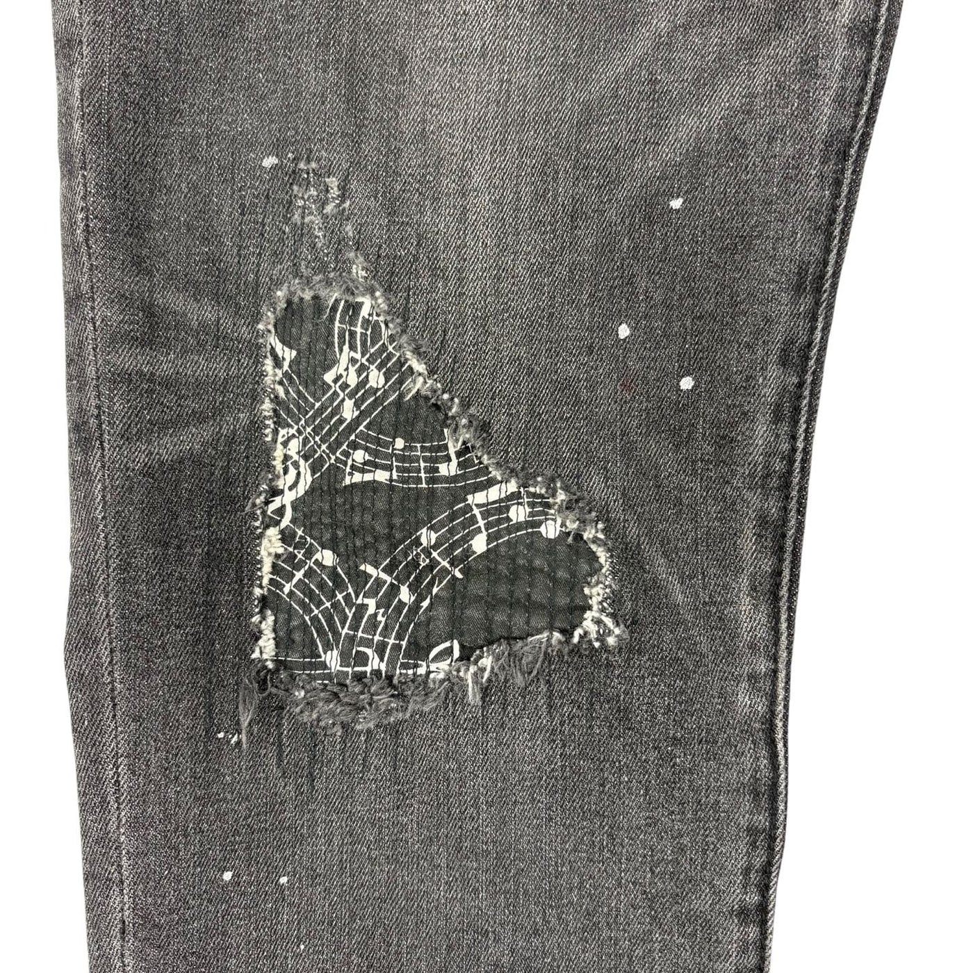 NUBER NINE X LOVELESS Distressed Black Jeans 상세 이미지 6
