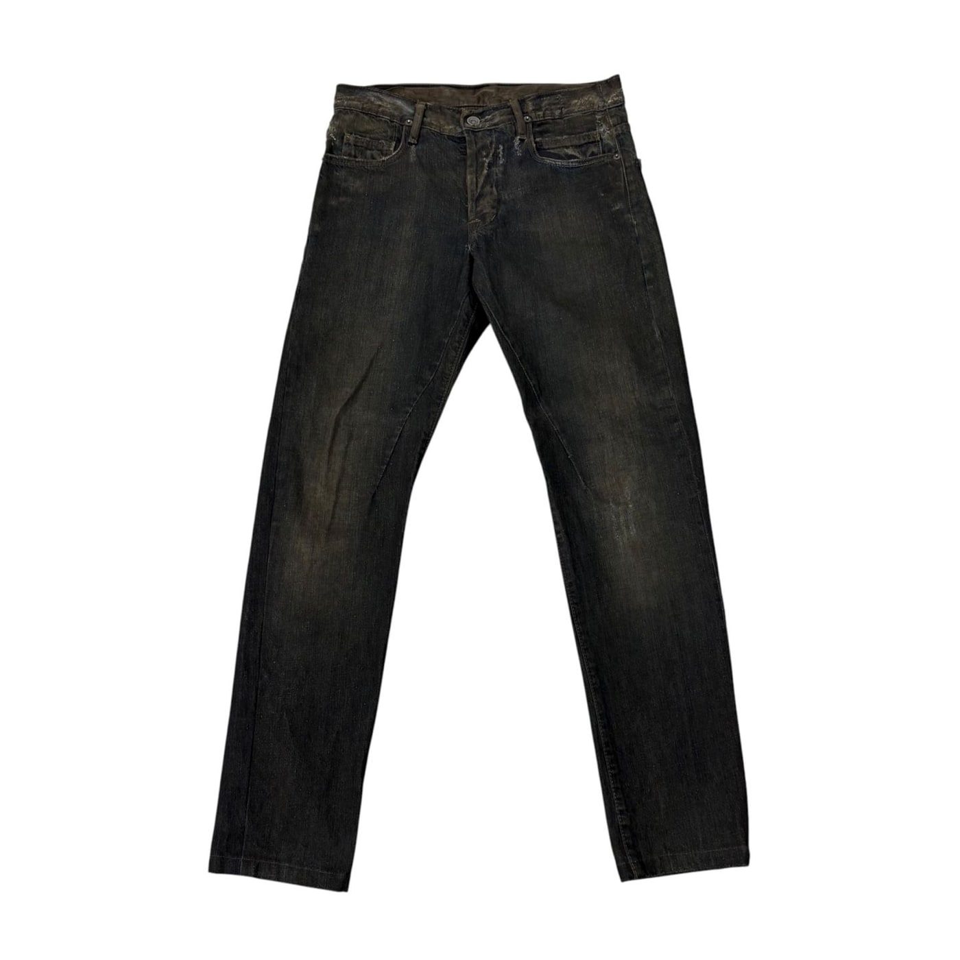 RICK OWENS DRKSHDW Black Washed Denim Jeans 상세 이미지 1
