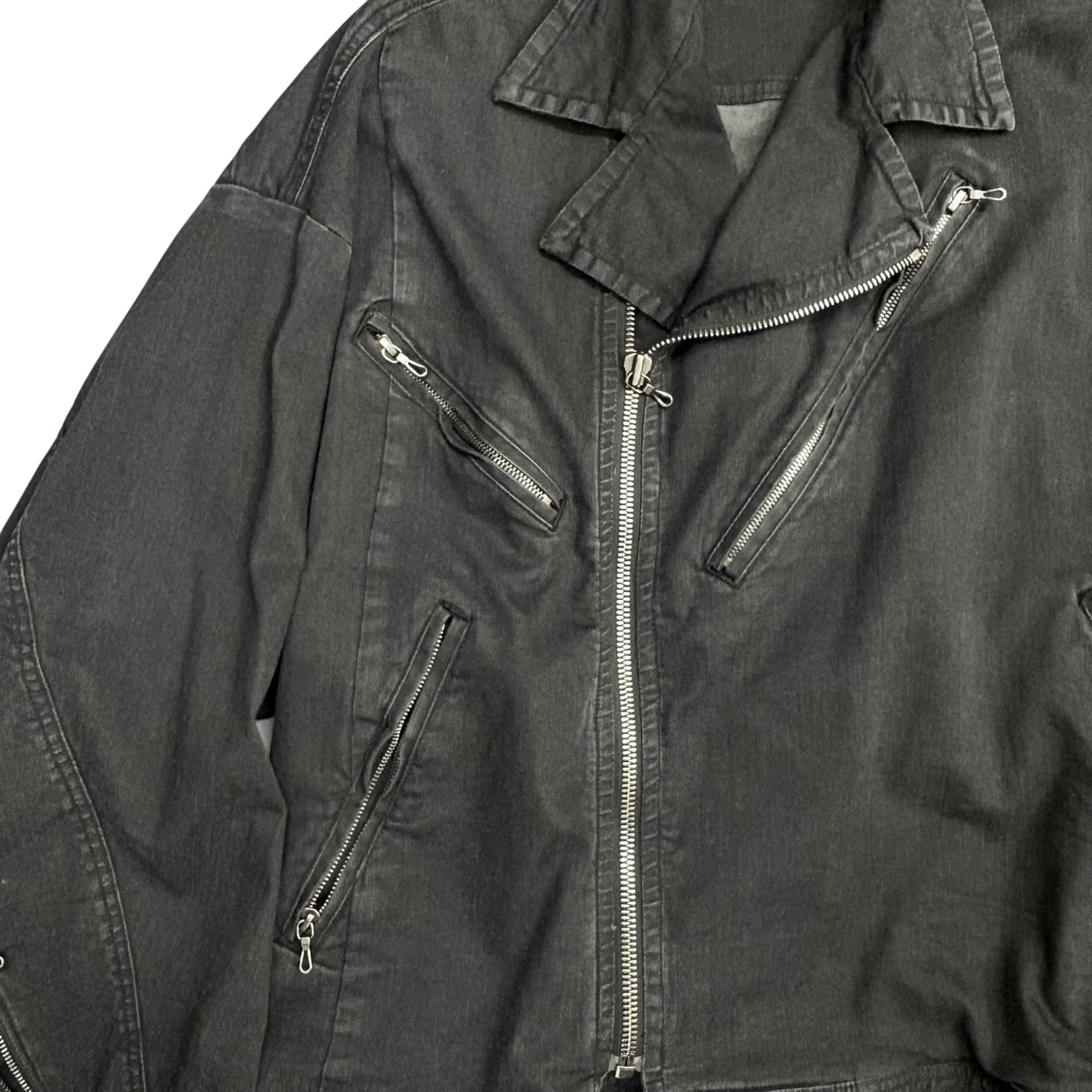 JULIUS Black Denim Rider Jacket 상세 이미지 3