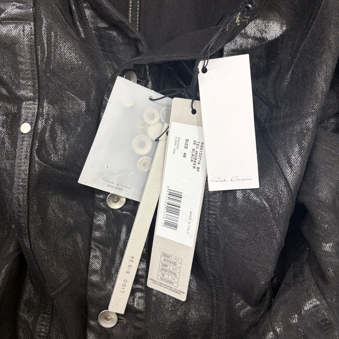RICK OWENS Coated Jacket 상세 이미지 3