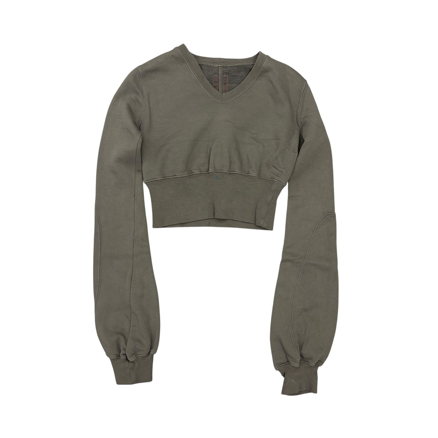 RICK OWENS Cropped Sweatshirt 상세 이미지 1