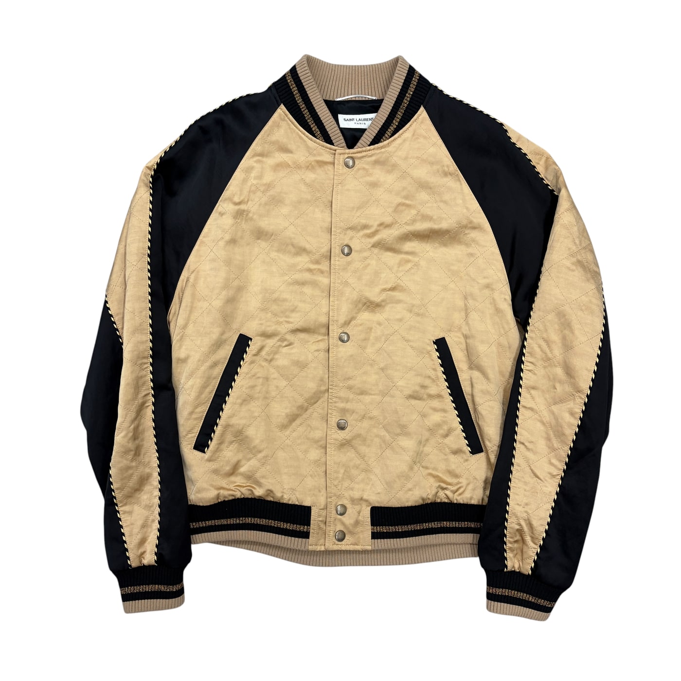 SAINT LAURENT Quilted Bomber Jacket 상세 이미지 1