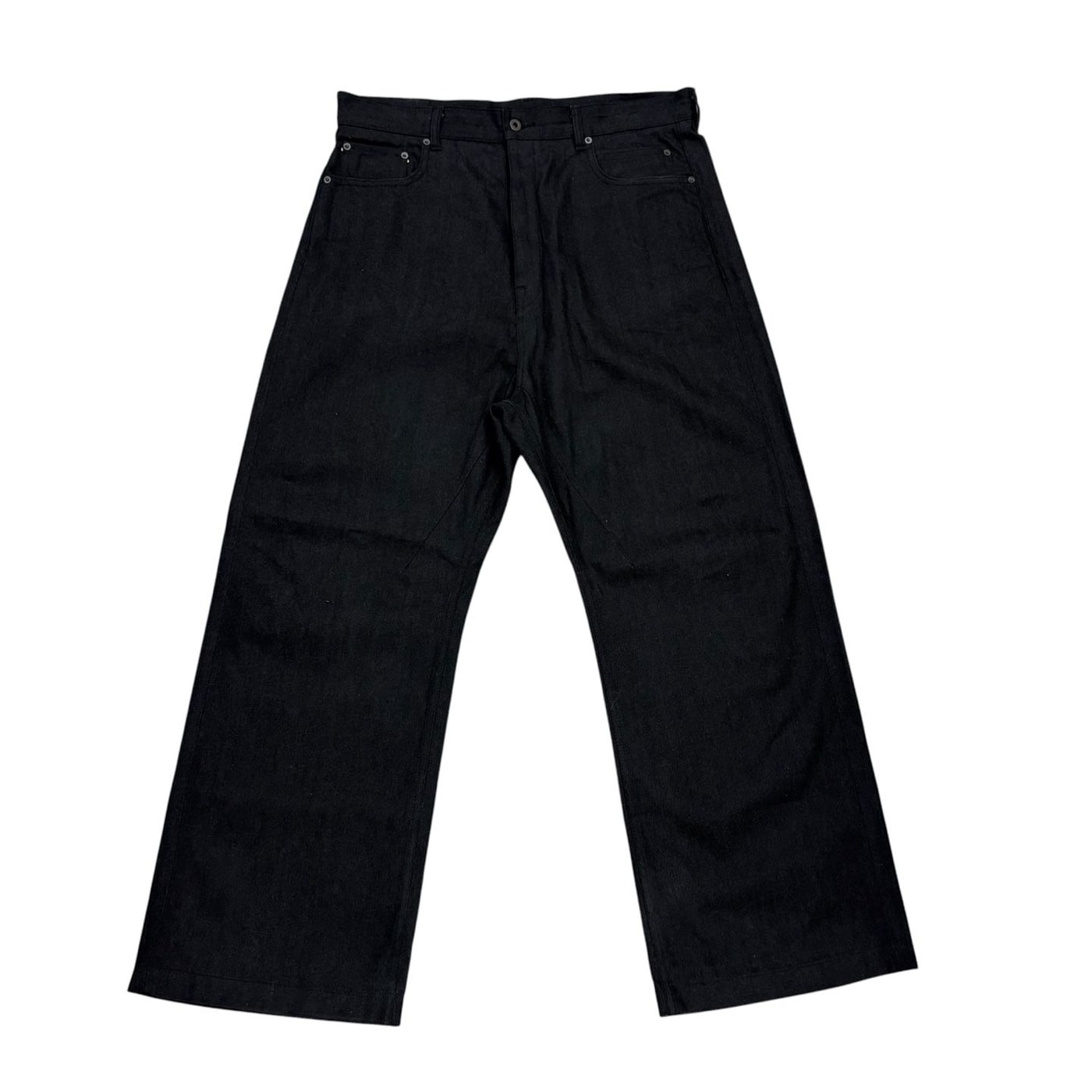 RICK OWENS Wide Leg Selvedge Denim 상세 이미지 1