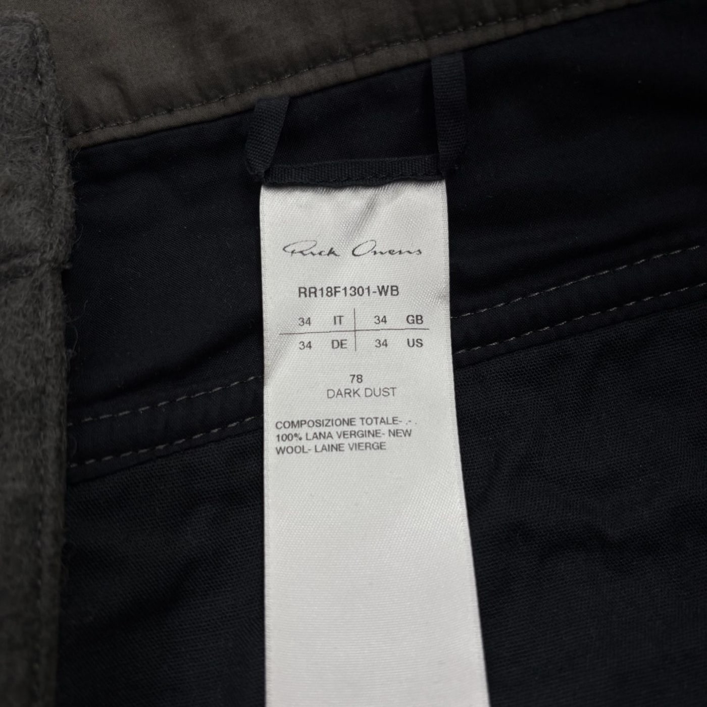 RICK OWENS Casual Gray Pants 상세 이미지 5