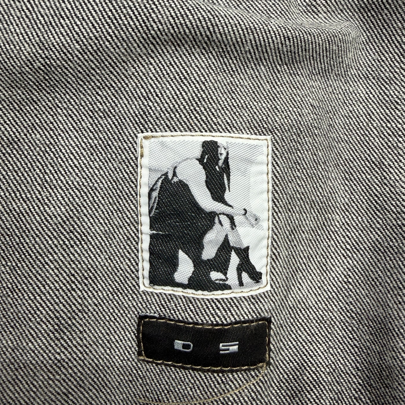 RICK OWENS Abstract Print Denim Jacket 상세 이미지 5