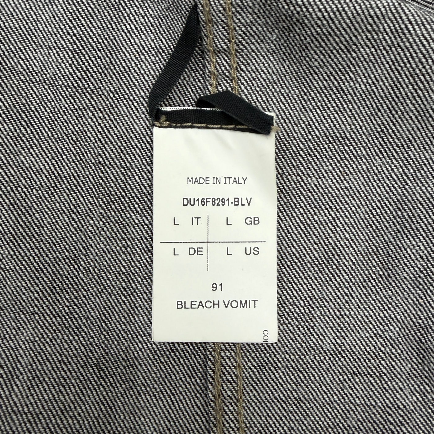 RICK OWENS Abstract Print Denim Jacket 상세 이미지 6