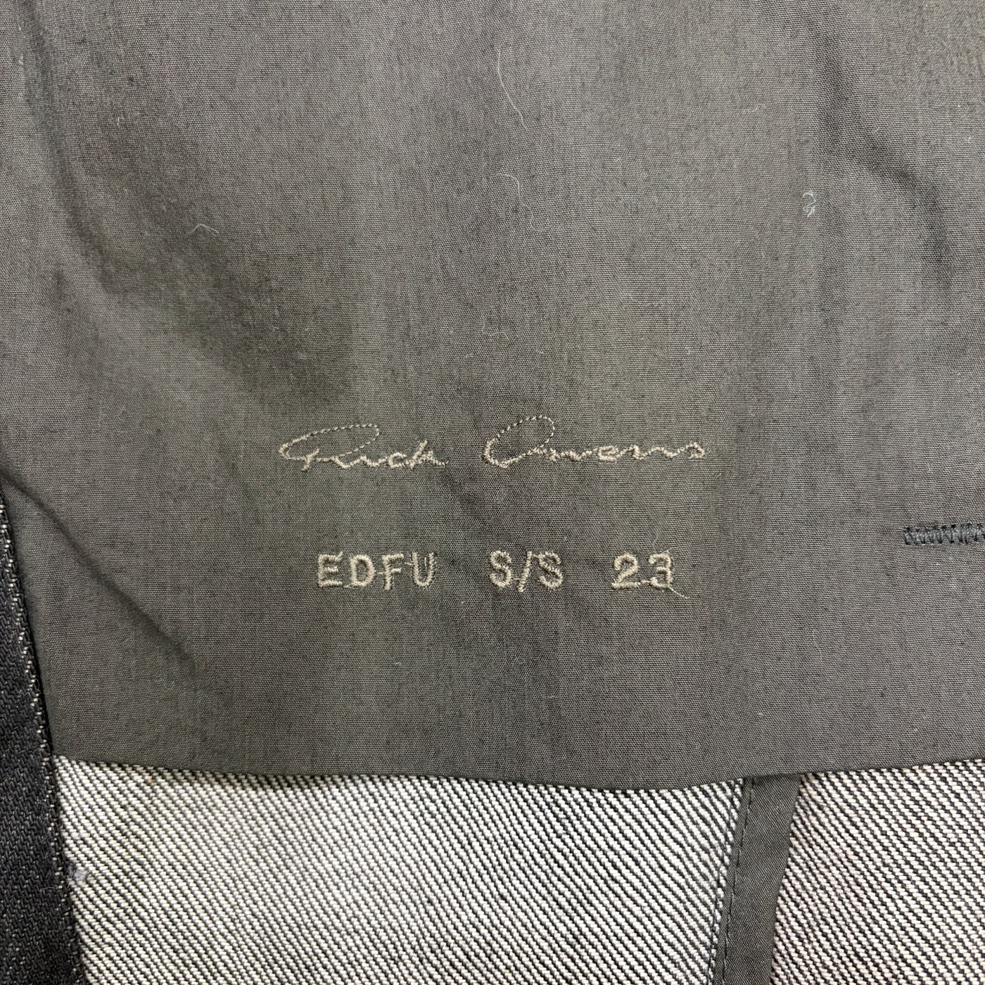 RICK OWENS Coated Detail Denim Jacket 상세 이미지 3